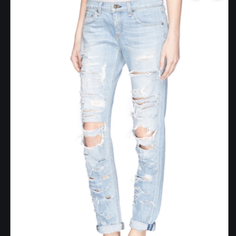 NWT Rag & Bone 'the Dre' Extreme Distressed Skinny - Picture 2 of 8